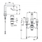 Kludi Ameo bateria umywalkowa 3-otworowa 413930530