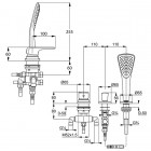 Kludi Ameo bateria wannowa 3-otworowa bez wylewki