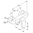 Kludi Ameo bateria natryskowa 417100575