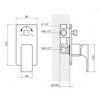 Vedo Mito kompletny zestaw wannowy podtynkowy VBM3231