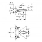Grohe Bauflow bateria wannowa