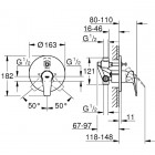 Grohe Bauflow bateria wannowa podtynkowa