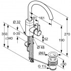 Kludi Zenta bateria umywalkowa stojąca