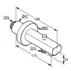 Kludi Zenta wylewka wannowa z przełącznikiem