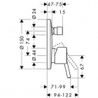 Hansgrohe Talis bateria prysznicowa podtynkowa z przełącznikiem 32475000