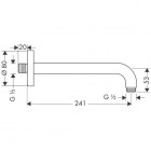 Hansgrohe ramię prysznicowe 241 mm