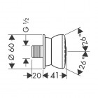 Hansgrohe dysza boczna Bodyvette Stop