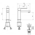 M&Z Lauren bateria umywalkowa LRN00203/K