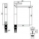 M&Z Castello bateria umywalkowa CSL00202/K