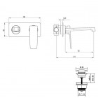 M&Z New Geometry bateria umywalkowa podtynkowa NGM04400/K