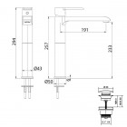 M&Z Ventura bateria umywalkowa VNR00203/K