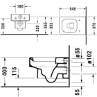 Duravit Vero miska WC wisząca - z WonderGliss 200