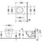 Duravit Starck 3 muszla wisząca 220009 - z WonderGliss 200
