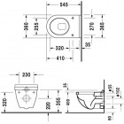 Duravit Starck 3 muszla wisząca 220609 - z WonderGliss 200