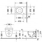 Duravit Starck 3 muszla wisząca 221509 - z WonderGliss 200