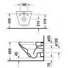 Duravit DuraStyle miska WC wisząca bez wewnętrznego kołnierza 37x54 cm Durafix - z WonderGliss 200