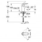 Grohe Eurosmart Cosmopolitan bateria umywalkowa 32824000