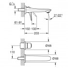 Grohe Eurostyle bateria umywalkowa podtynkowa 19571003