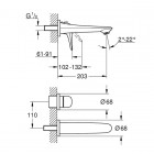 Grohe Eurostyle bateria umywalkowa podtynkowa 29097003