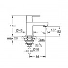 Grohe Eurocube zawór umywalkowy 23137000