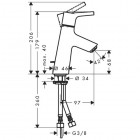 Hansgrohe Talis S bateria umywalkowa 72012000