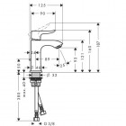 Hansgrohe Metris bateria umywalkowa 100