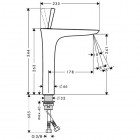Hansgrohe Pura Vida bateria umywalkowa 240 wysoka węże przyłączeniowe 90 cm
