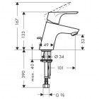 Hansgrohe Focus bateria umywalkowa LowFlow 3,5L/min.