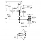 Grohe Bauflow bateria umywalkowa S