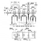 Grohe Grandera bateria wannowa 5-otworowa