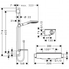 Hansgrohe zestaw prysznicowy Ecostat Select 120 E Combi 0,65 m