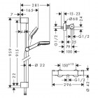 Hansgrohe zestaw prysznicowy Crometta Vario Combi 1001 CL 0,65 m lub 0,90 m