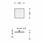 Tres deszczownica 250 x 250 mm