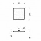 Tres deszczownica 300 x 300 mm