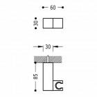 Tres Cuadro Tres uchwyt prysznicowy