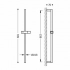 Tres Cuadro Slim drążek niklowany