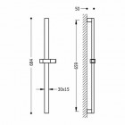 Tres Project drążek niklowany