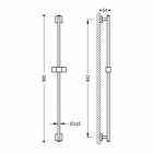 Tres Cuadro Tres drążek niklowany
