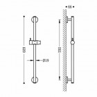 Tres Minimal drążek niklowany