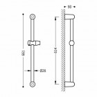 Tres Eco drążek niklowany