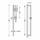 Tres zestaw natryskowy Cuadro-Mini