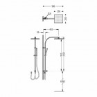 Tres Cuadro Tres komplet prysznicowy do baterii natynkowych