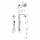 Tres komplet prysznicowy do baterii natynkowych 161214