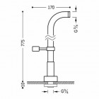 Tres Bimax Tres przyłącza podłogowe do baterii wannowej