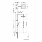 Tres Loft Tres kolumna natryskowa z baterią prysznicową termostatyczną