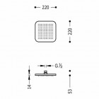 Tres deszczownica 220 x 220 mm