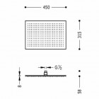 Tres deszczownica 450 x 315 mm