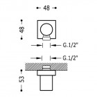 Tres przyłącze kątowe 06118301