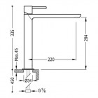 Tres Max Tres bateria umywalkowa wylewka perlator 06220306