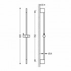 Tres Loft drążek niklowany